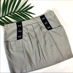 NWT To The Max Slate Gray Military Mini Skirt 8